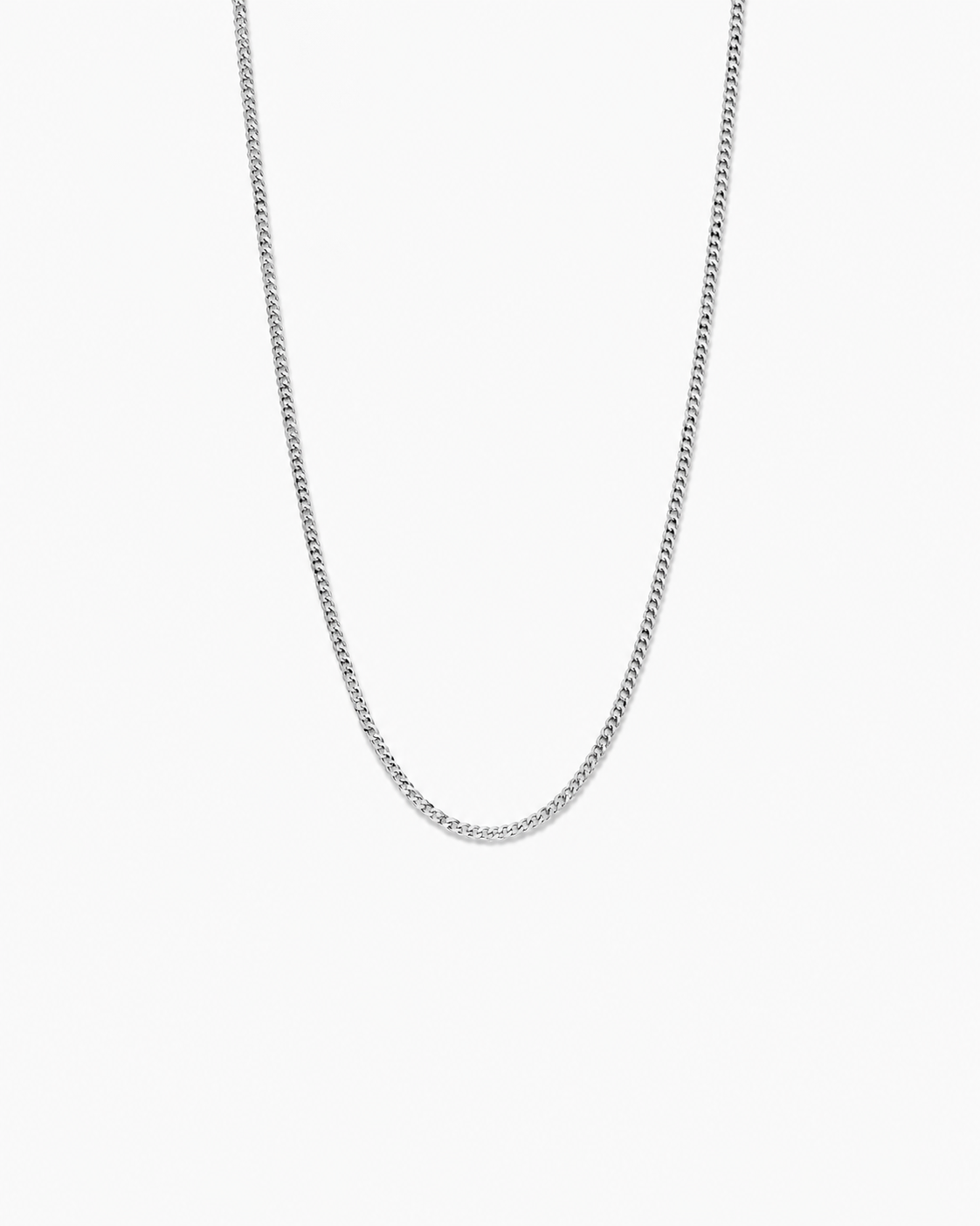 50cm (20") 3.5mm Width Curb Chain in Sterling Silver (20g)