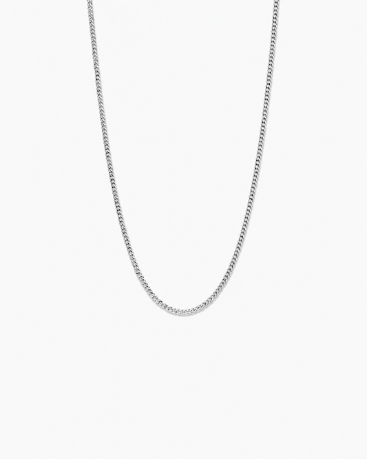 50cm (20") 3.5mm Width Curb Chain in Sterling Silver (20g)