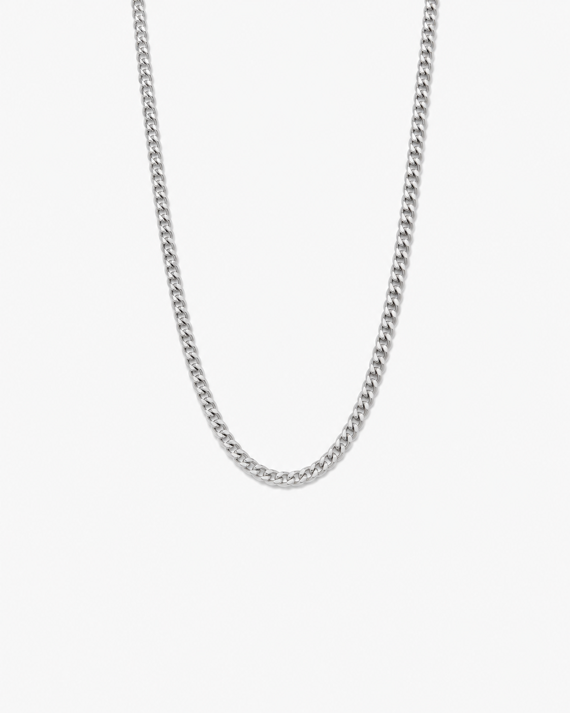 50cm (20") 5mm Width Curb Chain in Sterling Silver (28g)