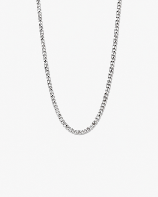 50cm (20") 5mm Width Curb Chain in Sterling Silver (28g)