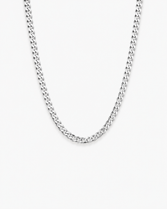 50cm (20") 7mm Width Curb Chain in Sterling Silver