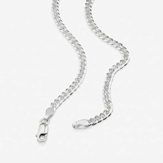 50cm (20") 7mm Width Curb Chain in Sterling Silver